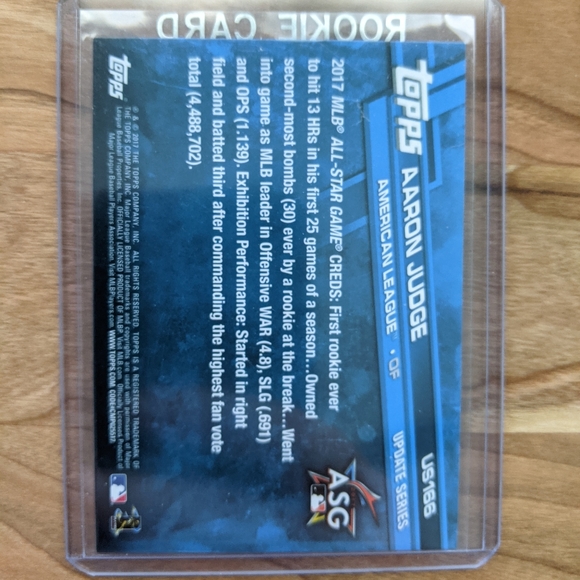 2017 Topps All-Star Game Aaron Judge Rookie Card - AL MVP 🔥🔥 - Picture 2 of 2